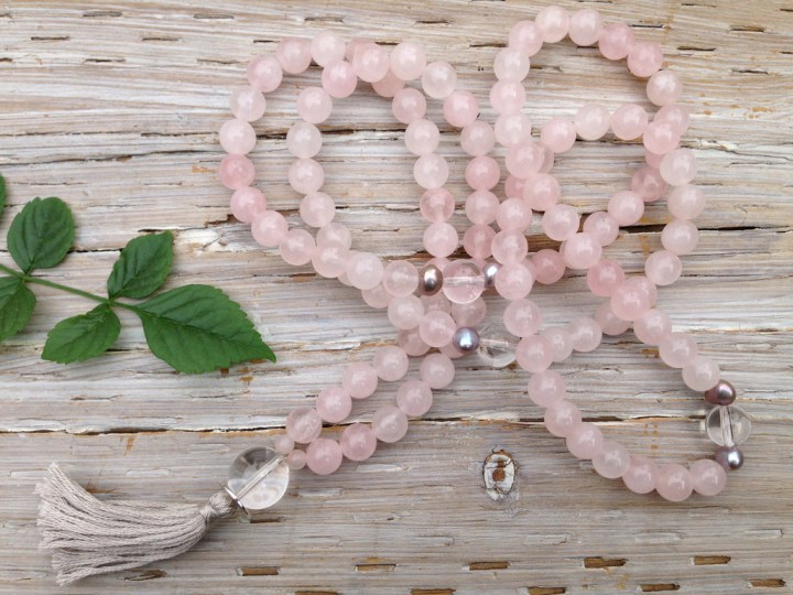 Open Heart Mala (Silver and Sage Jewelry)